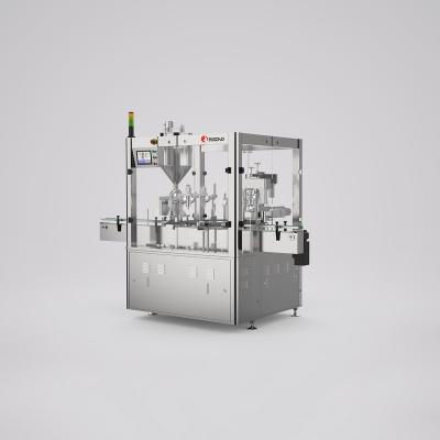 Bottle filling plugging and capping monoblock machine